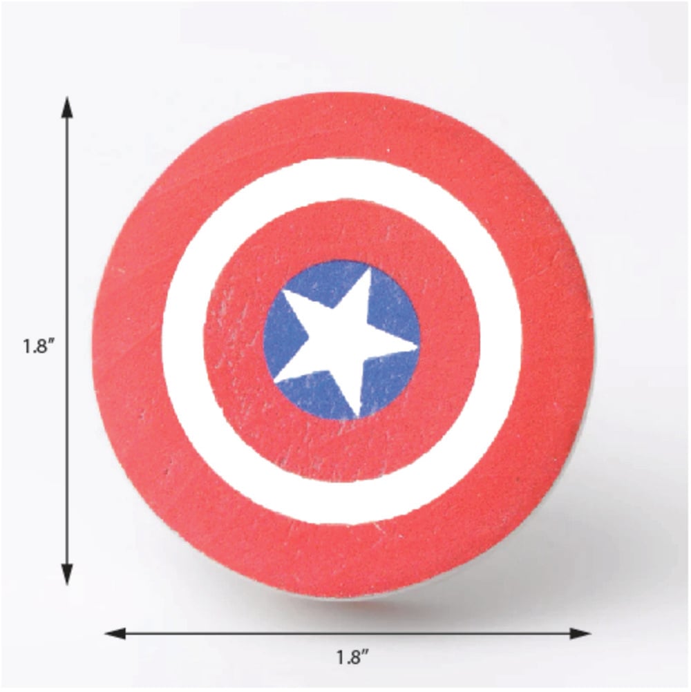 Handmade Pine Wood Captain America Shield Knob